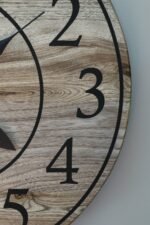 Large 26" Solid Wood Hackberry Wall Clock with walnut stain (in stock)