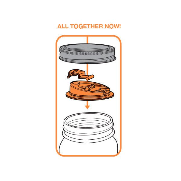Drink Lid, Regular Mouth Mason Jars, BPA-Free