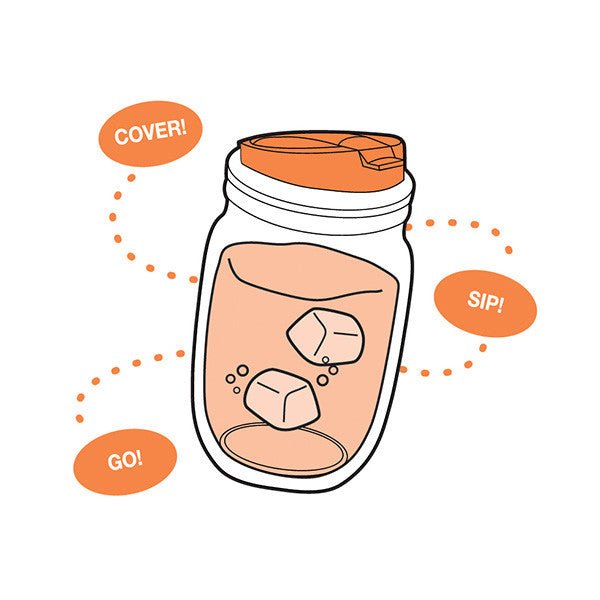 Drink Lid, Regular Mouth Mason Jars, BPA-Free