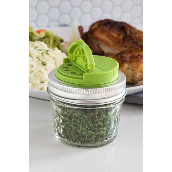 Spice Lid, Regular Mouth Mason Jars, Green