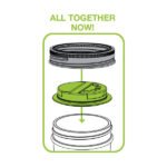 Spice Lid, Regular Mouth Mason Jars, Green