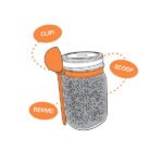 Coffee Spoon Clip, Wide Mouth Mason Jars