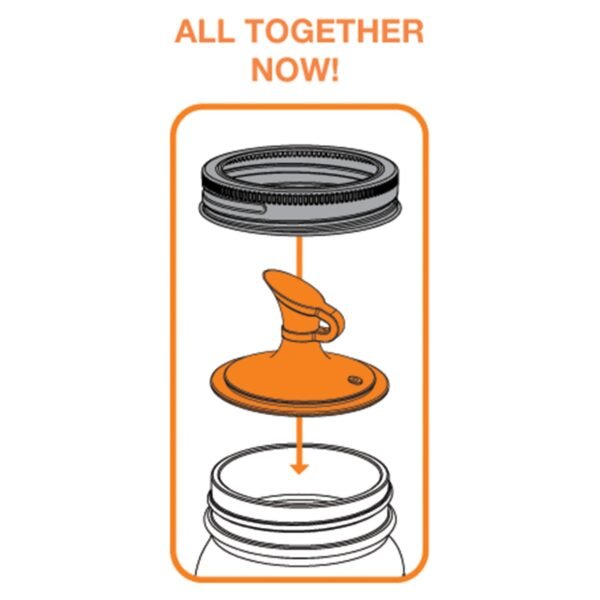 Oil Cruet, Regular Mouth Mason Jars