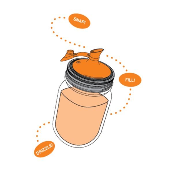 Oil Cruet, Regular Mouth Mason Jars