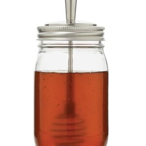 Stainless Steel Honey Dipper Lid, Regular Mouth Mason Jars