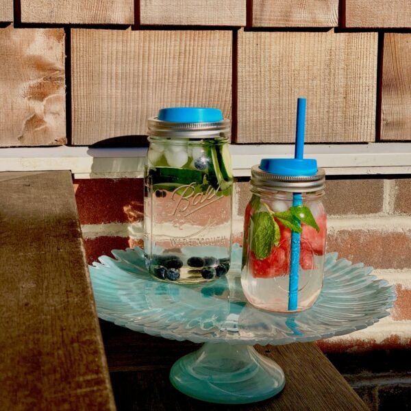 Silicone Drink Lid 4-Pack, Regular Mouth Mason Jars