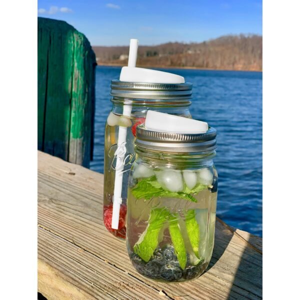 Silicone Drink Lid 4-Pack, Regular Mouth Mason Jars
