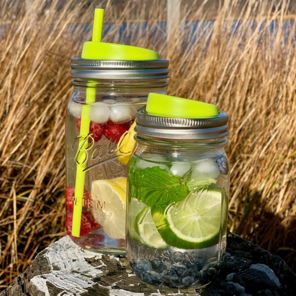 Silicone Drink Lid 4-Pack, Regular Mouth Mason Jars